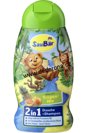 SauBär-Sprchový gel a šampón TROPICKÝ MIX-Německo!