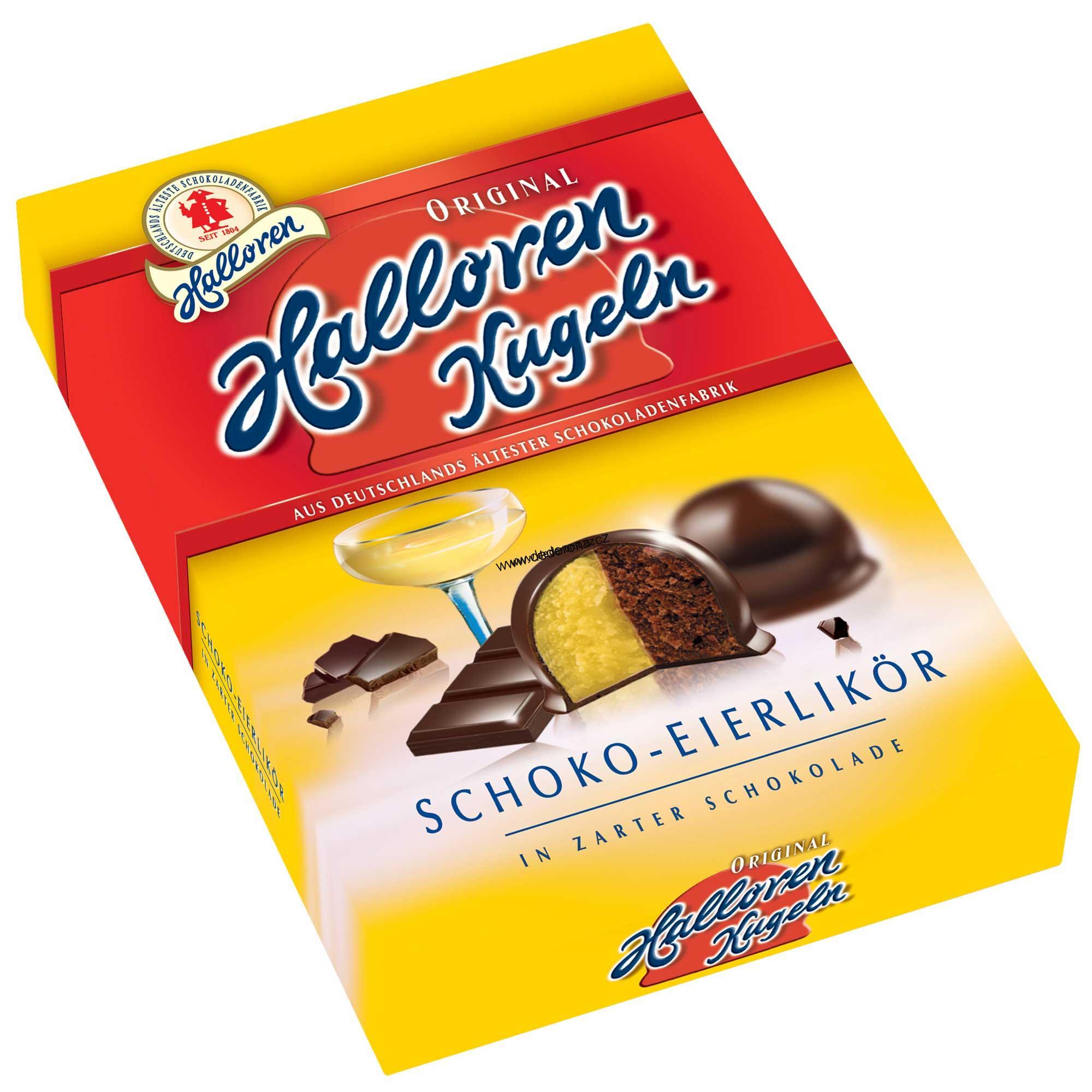 Halloren - Čokoládové kuličky VAJEČNÝ LIKÉR 12ks - Německo!