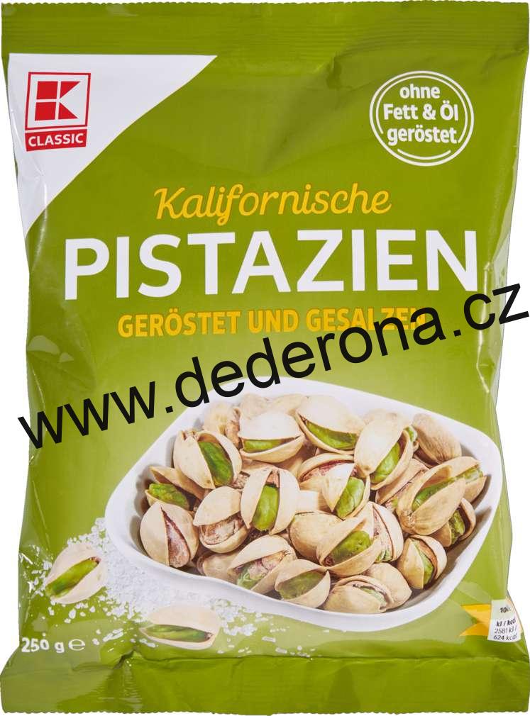 K-Classic - Pražené a solené PISTÁCIE 250g - Německo!