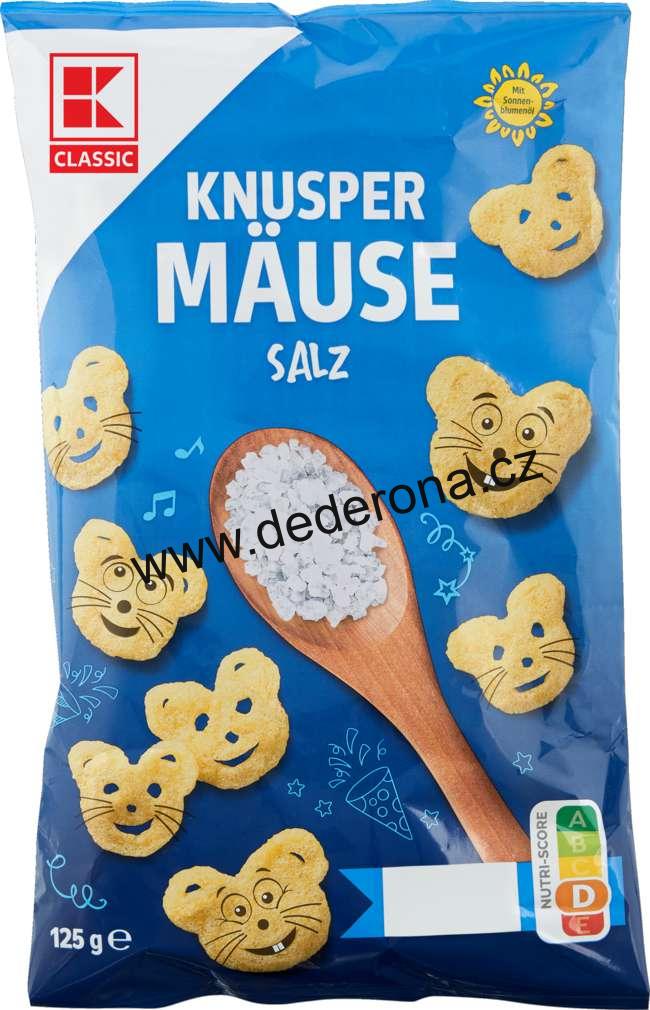 K-Classic - Chipsy MYŠKY SOLENÉ 125g - Německo!