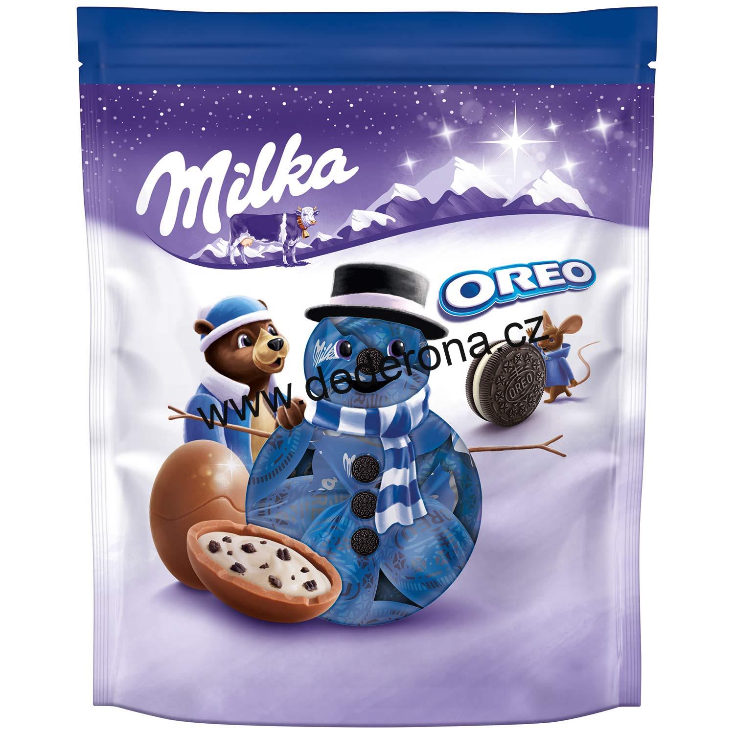 Milka - VÁNOČNÍ ČOKOLÁDOVÉ KULIČKY OREO 86g - Německo!