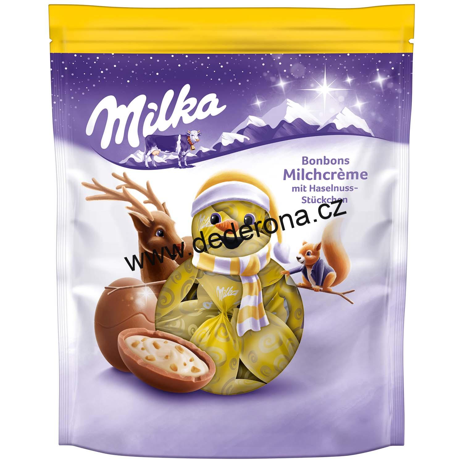 Milka - VÁNOČNÍ ČOKOLÁDOVÉ KULIČKY s oříšky 86g - Německo!