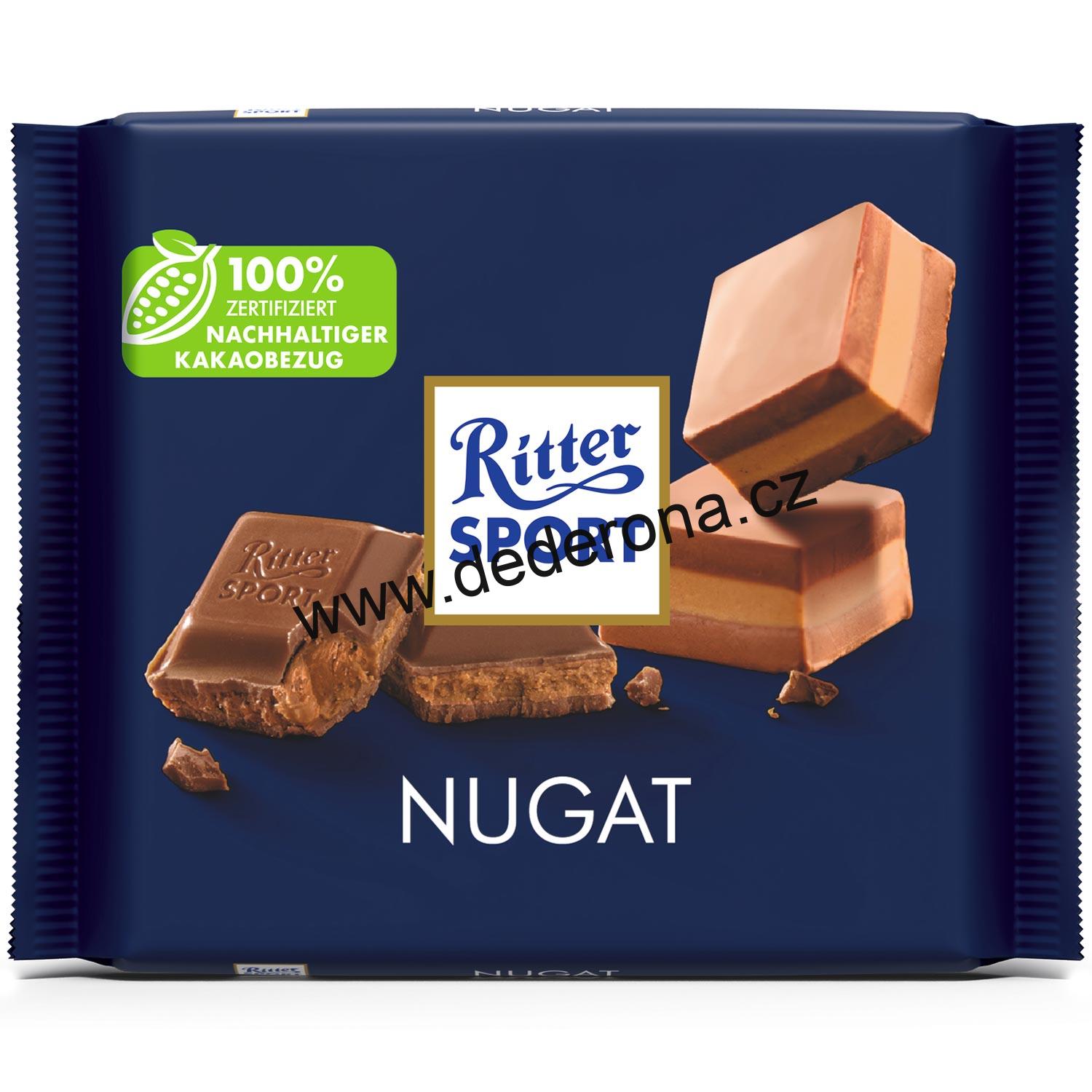 Ritter Sport - MLÉČNÁ čokoláda NUGÁT 100g - Německo!
