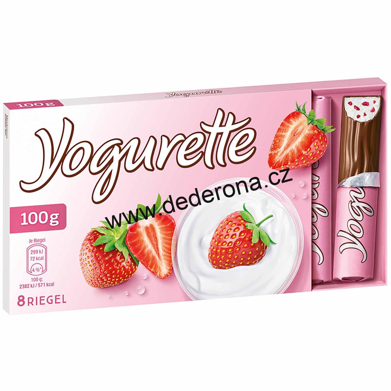 Yogurette - Čokoládky s jogurtem JAHODA 100g - Německo!