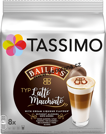 TASSIMO - BAILEYS Latte Macchiato KAPSLE 8ks - Německo!