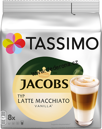 TASSIMO - JACOBS Latte Macchiato VANILKA KAPSLE 8ks - Německo!