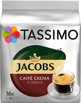TASSIMO - JACOBS Caffè Crema Classico KAPSLE 16ks - Německo!
