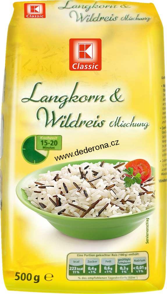 K-Classic - DLOUHOZRNNÁ a DIVOKÁ RÝŽE 500g - Německo!