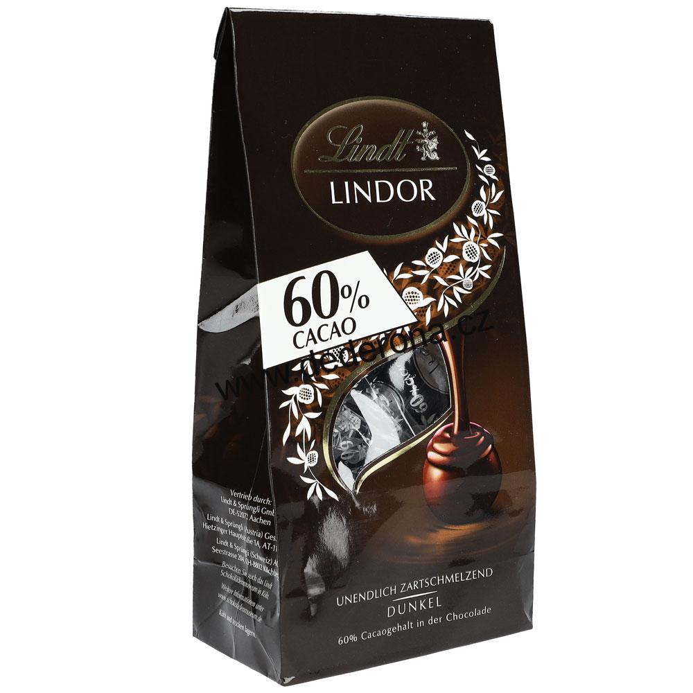 Lindt LINDOR - Čokoládové KULIČKY HOŘKÁ ČOKOLÁDA 60% - Německo!