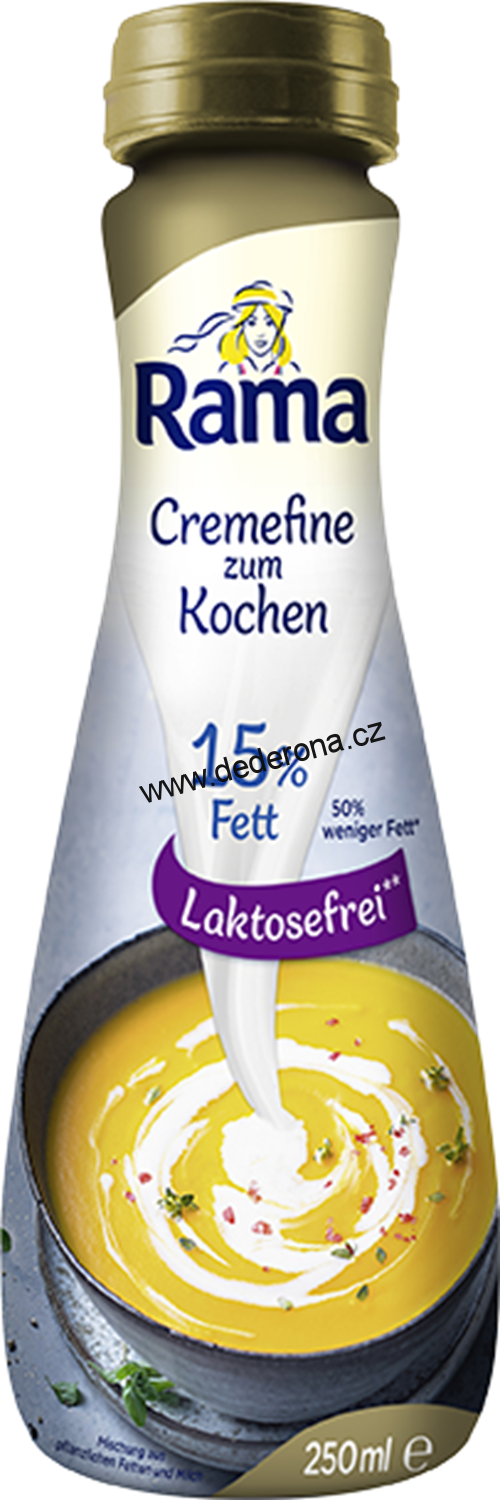 Rama - Cremefine na vaření BEZ LAKTÓZY 15% tuku 250ml - Německo!