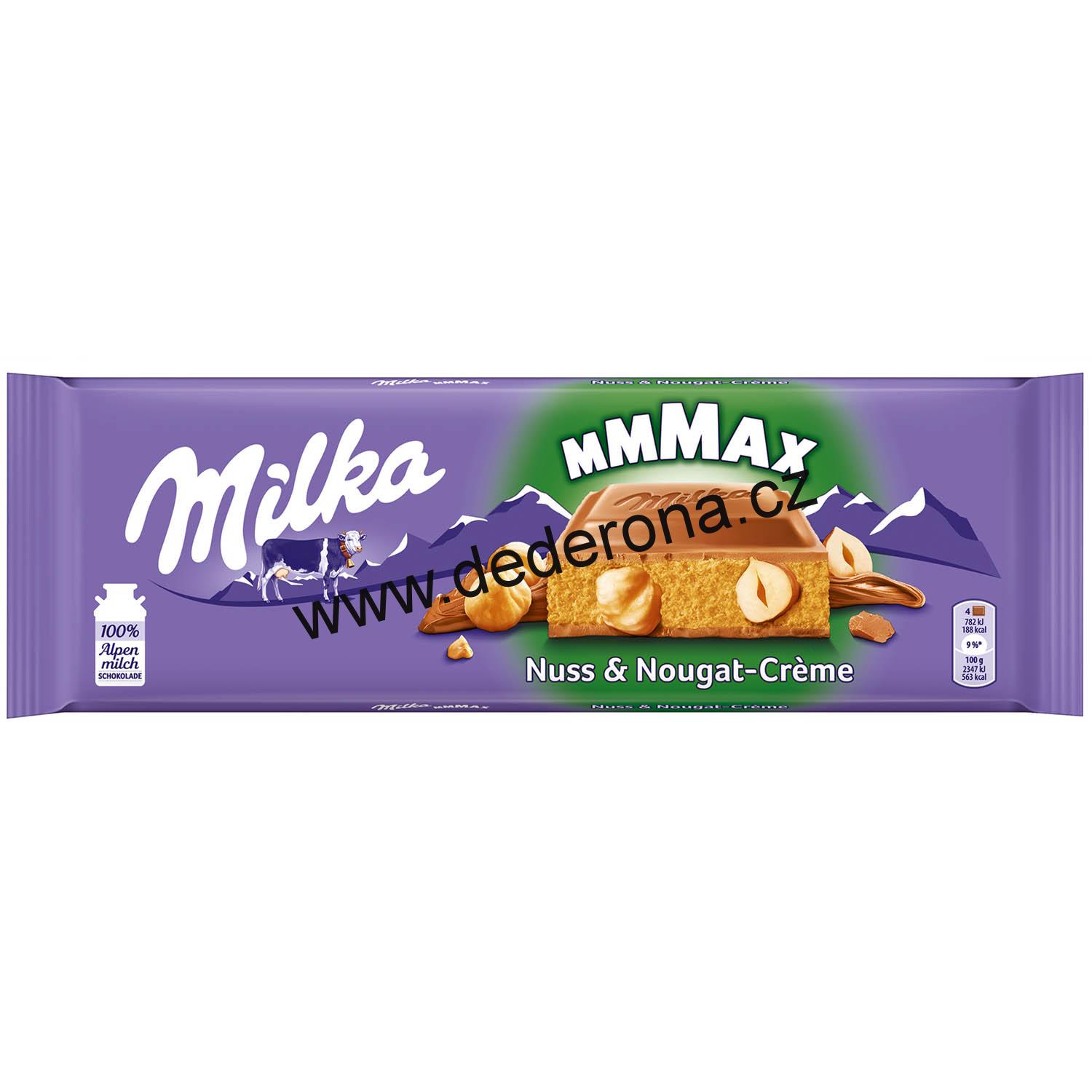 Milka - Mléčná čokoláda XXL OŘÍŠKY-NUGÁT 300g - Německo!