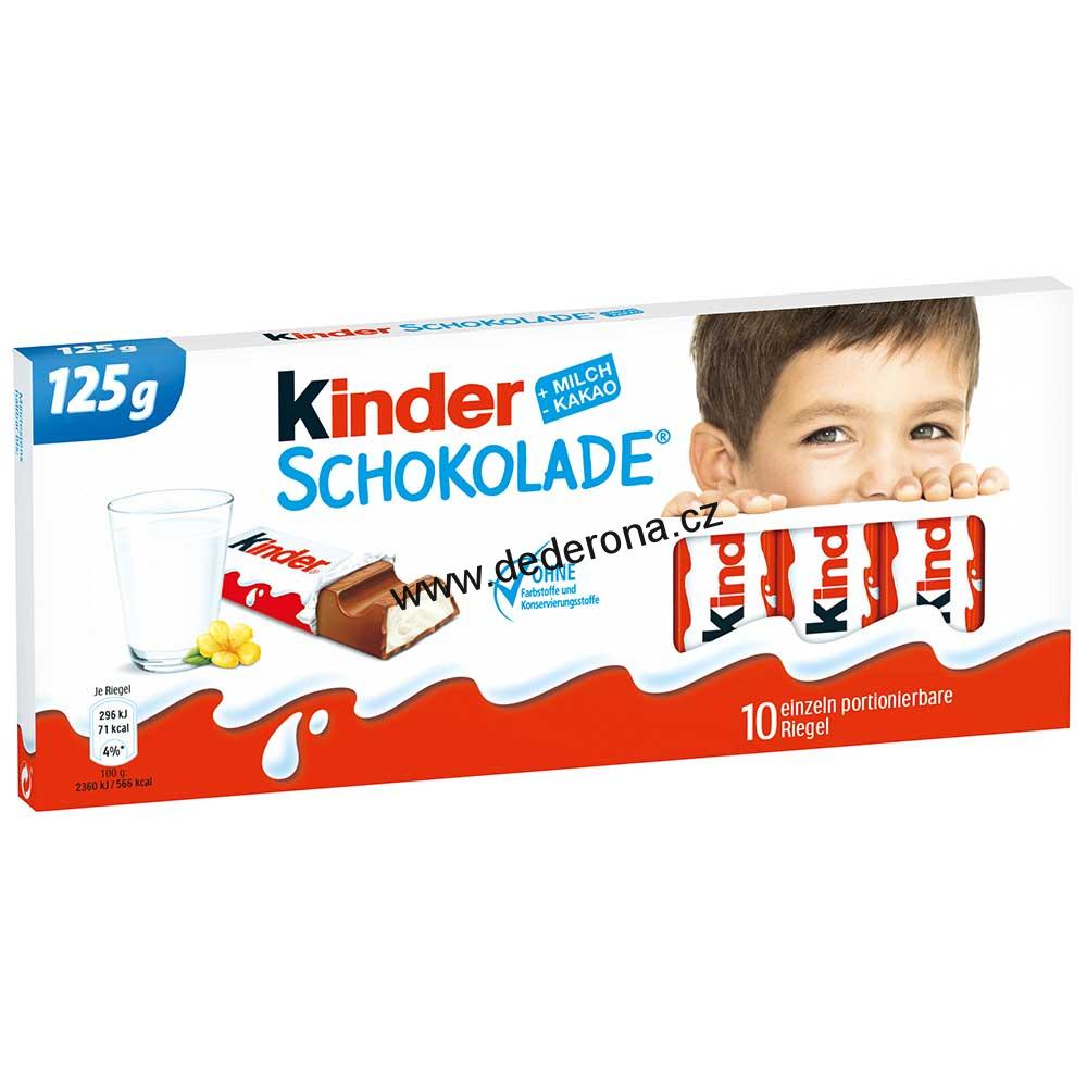 Kinder čokoládky 8ks 100g - Německo!