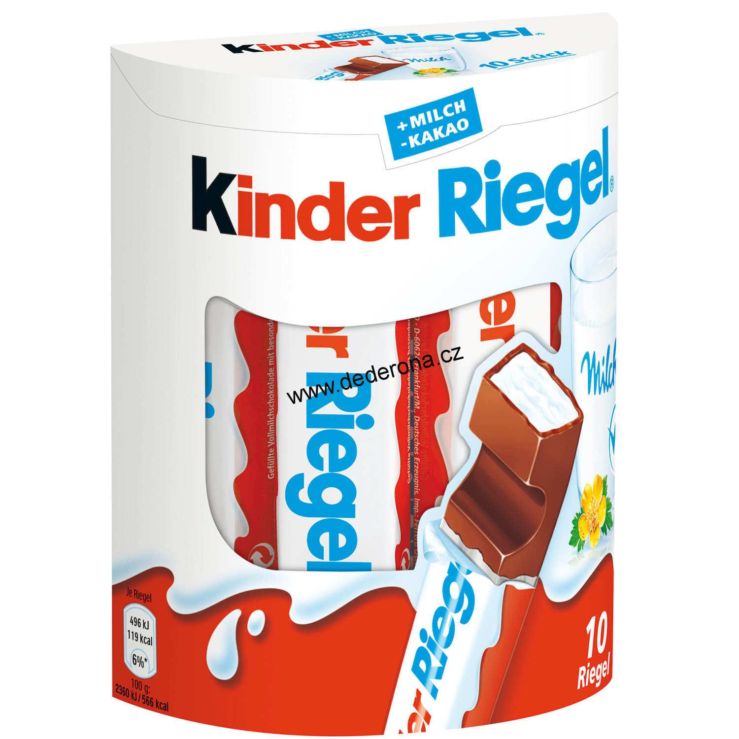Kinder - Riegel čokoládové tyčinky 10ks 210g - Německo!