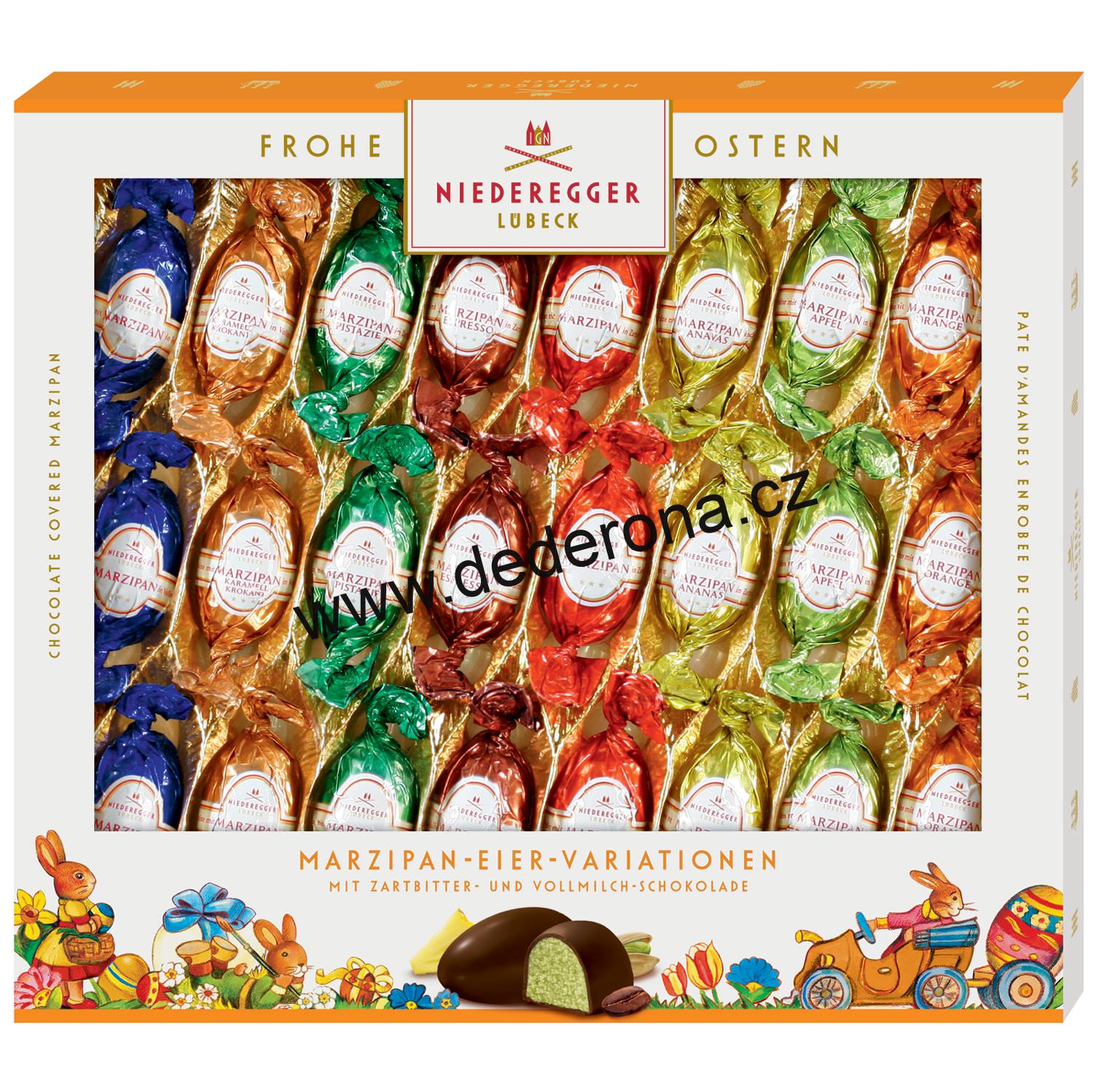 Niederegger - MARCIPÁNOVÁ VAJÍČKA v ČOKOLÁDĚ 400g - Německo!