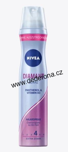 NIVEA - Lak na vlasy DIAMANT GLANZ 250ml - Německo!