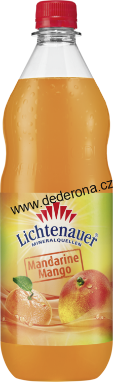 Lichtenauer - Limonáda s přírodní minerální vodou MANDARINKA/MANGO 1L - Německo!