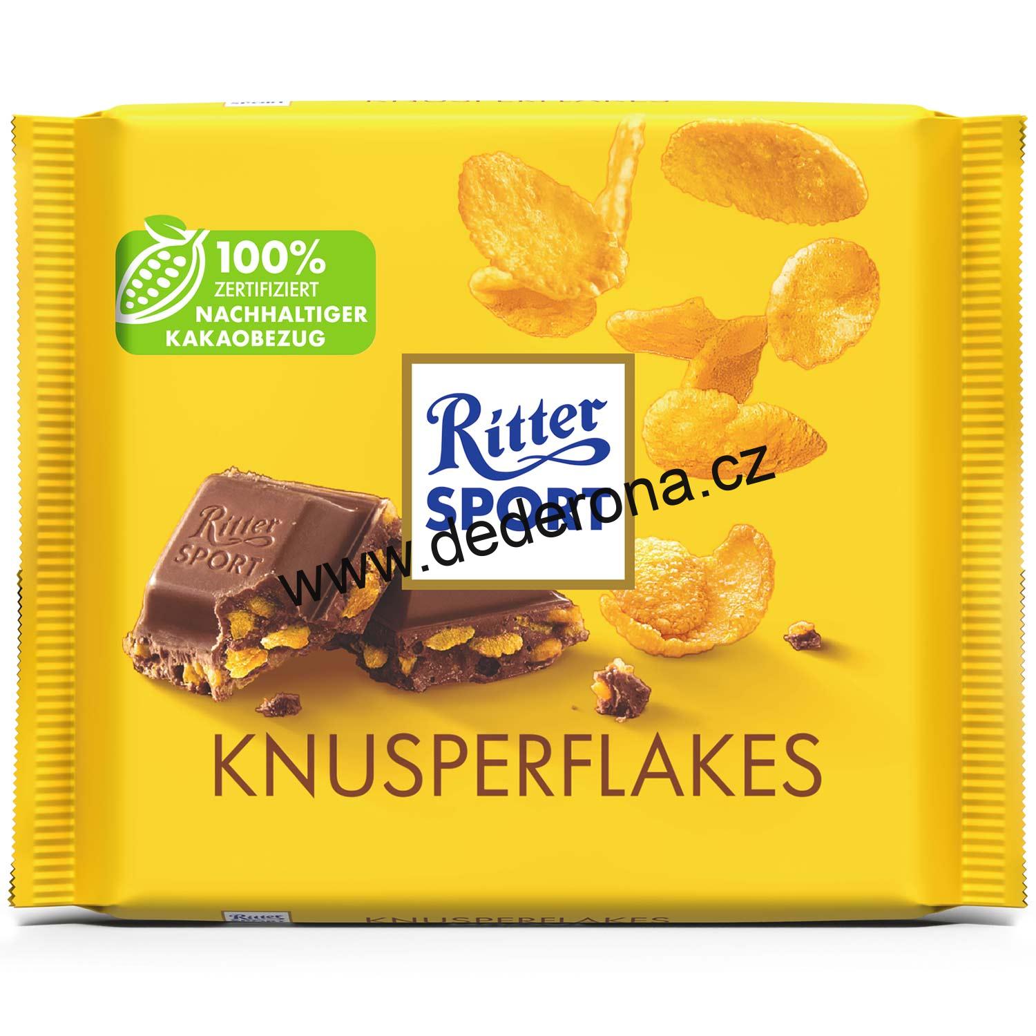 Ritter Sport - MLÉČNÁ čokoláda KUKUŘIČNÉ LUPÍNKY 100g - Německo!