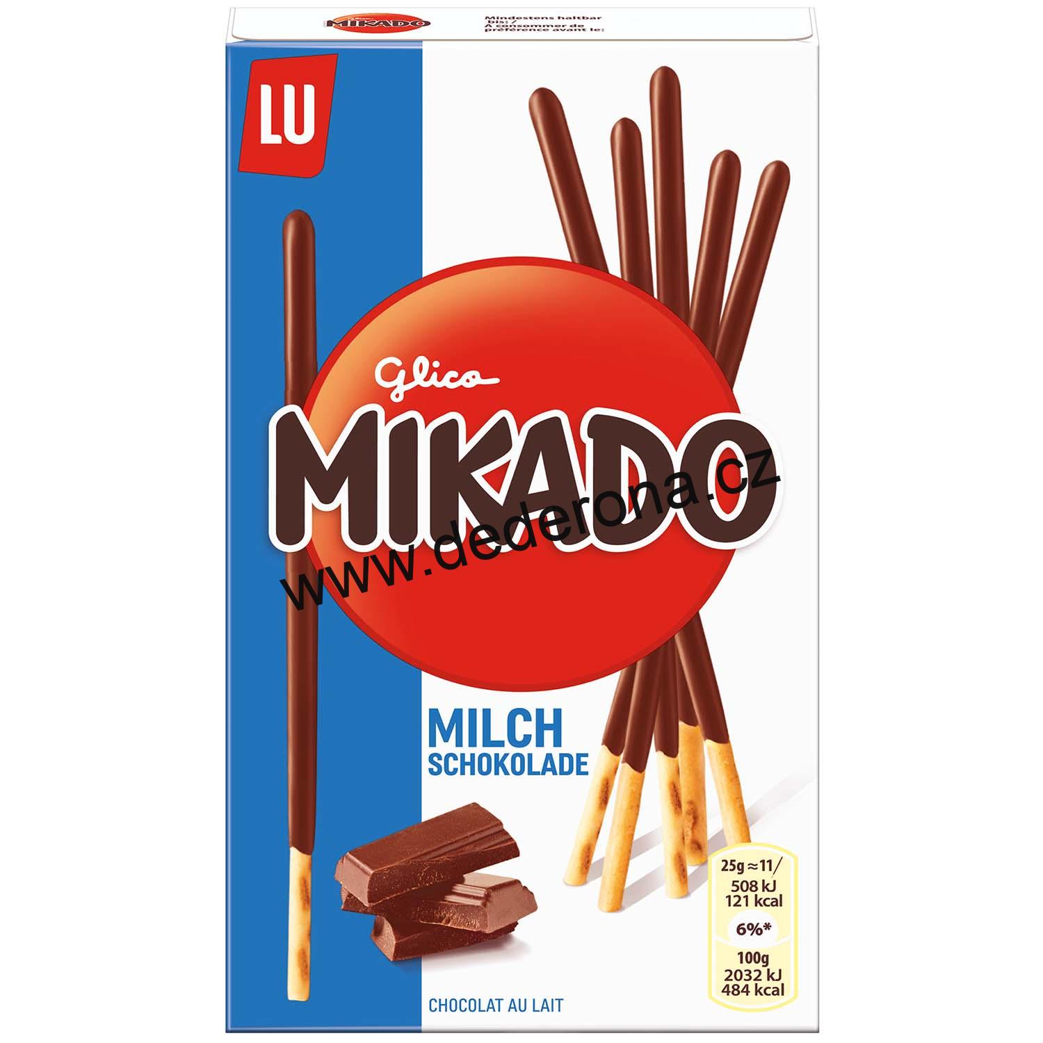 MIKADO - Křupavé sušenkové tyčinky MLÉČNÁ ČOKOLÁDA 75g - Německo!