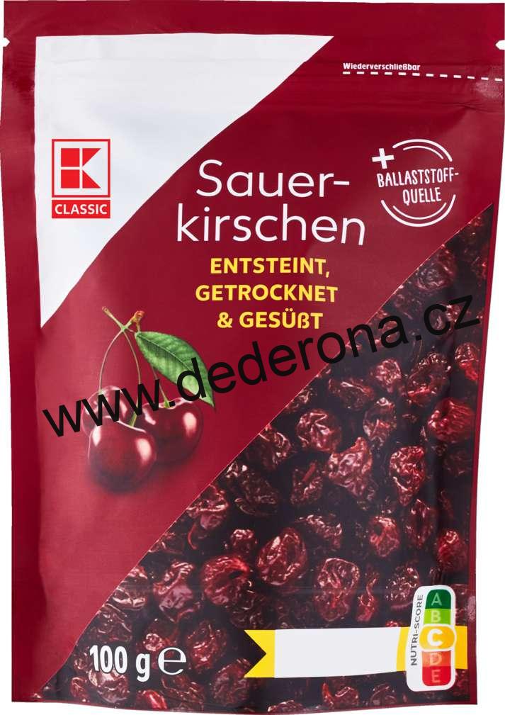 K-Classic - Sušené vypeckované VIŠNĚ slazené 100g - Německo!