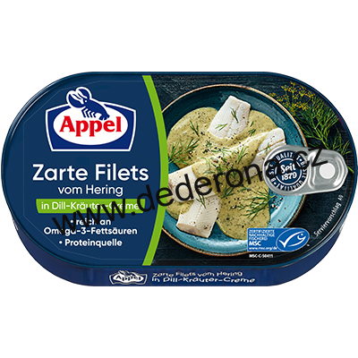 Appel - Sleďové filety v KOPROVÉ-BYLINKOVÉ omáčce 200g - Německo!