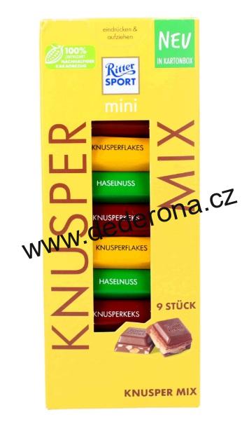 Ritter Sport - MINI čokoládky KNUSPER MIX box 150g - Německo!