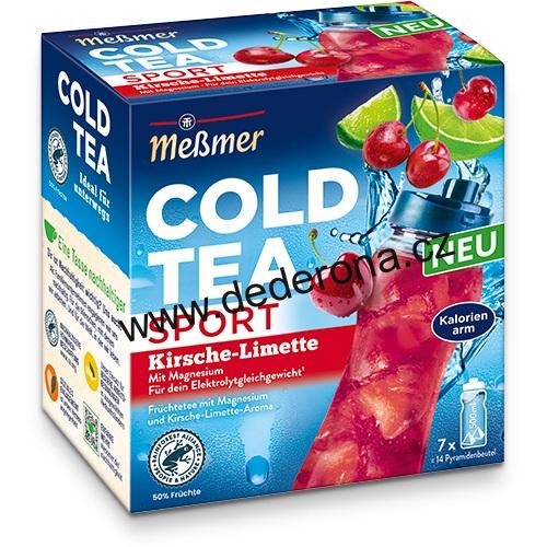 Messmer - LEDOVÝ ovocný čaj COLD TEA SPORT TŘEŠEŇ/LIMETKA/MAGNESIUM - Německo!