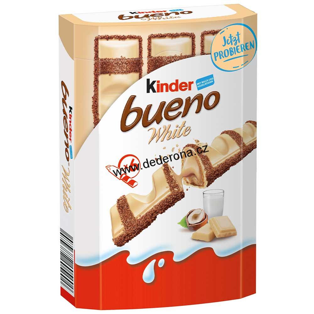 Kinder Bueno - Čokoládové tyčinky 6ks BÍLÁ ČOKOLÁDA - Německo!