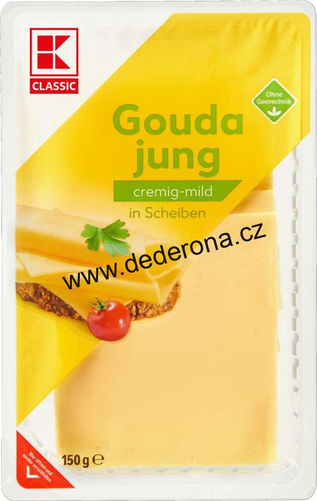 K-Classic - GOUDA plátkový sýr 48% 150g - Německo!