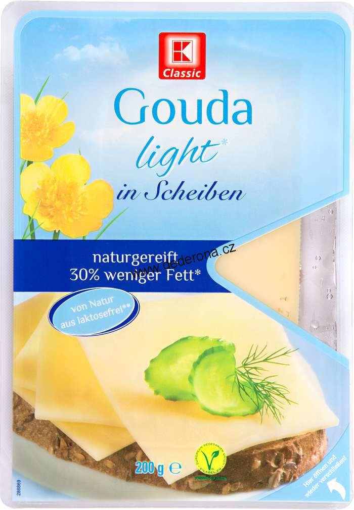K-Classic-GOUDA LIGHT plátkový sýr 30% 200g-Německ