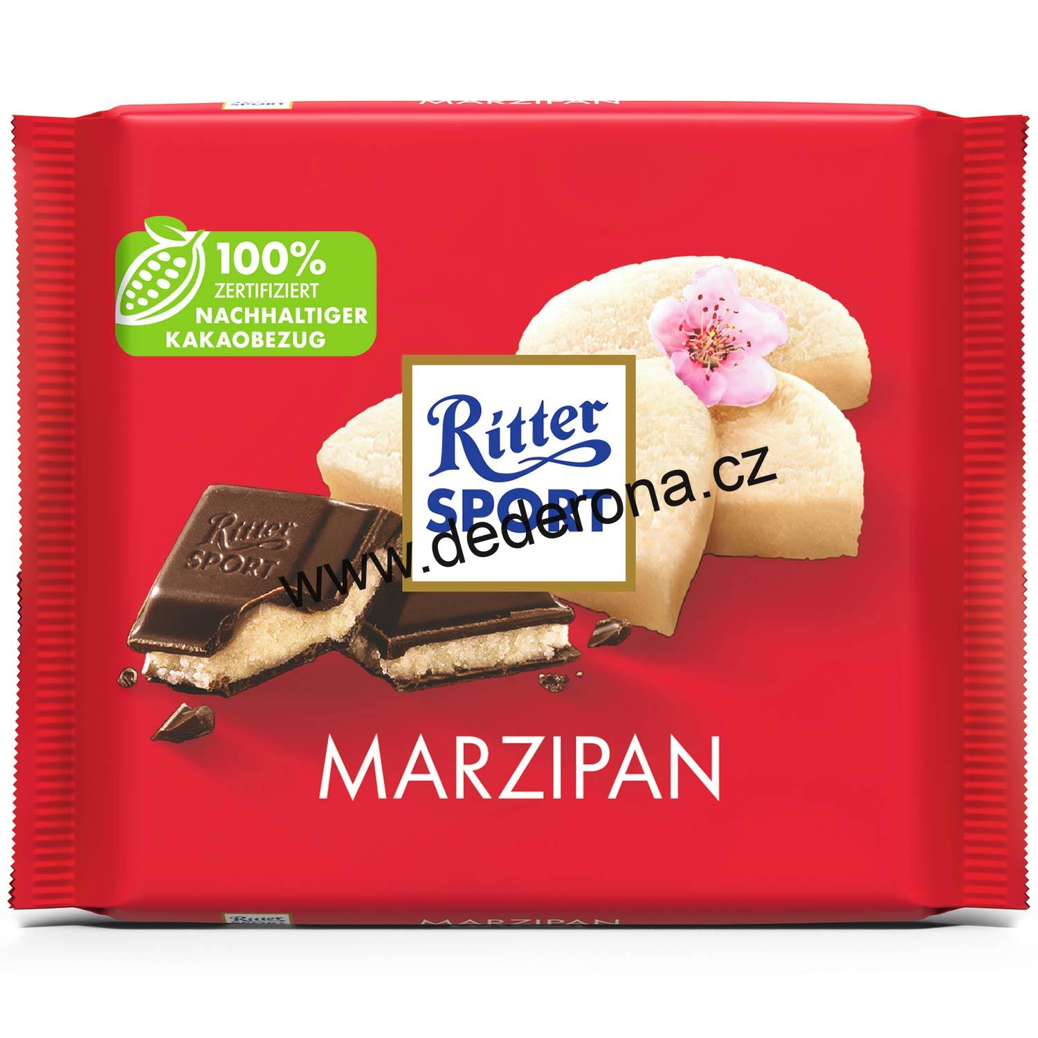Ritter Sport - TMAVÁ čokoláda s MARCIPÁNEM 100g - Německo!
