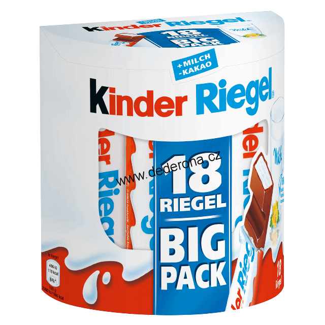 Kinder Riegel čokoládové tyčinky 18ks-378g Německo