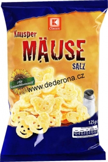 K-Classic - Chipsy MYŠKY SOLENÉ 125g - Německo!