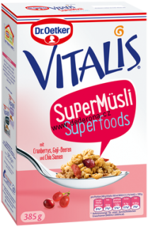 Dr.Oetker - VITALIS SUPERMÜSLI SUPERFOODS 385g - Německo!