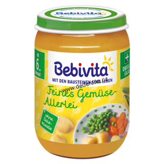 Bebivita - Zeleninový příkrm 190g 6.měsíc - Německo!