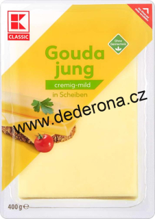 K-Classic - GOUDA plátkový sýr 48% 400g - Německo!