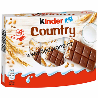 Kinder - Country čokoládové tyčinky 9ks/bal. - Německo!