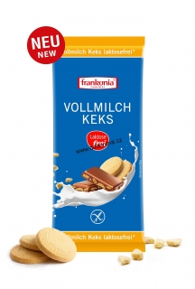 Frankonia - MLÉČNÁ čokoláda KEKS BEZ LAKTÓZY 100g - Německo!