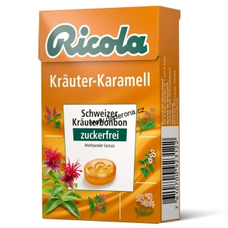 Ricola - Bylinné bonbóny BYLINY/KARAMEL 50g - Německo!