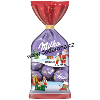 Milka - VÁNOČNÍ MINI KULIČKY MLÉČNÁ čokoláda 100g - Německo!