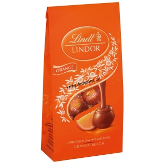 Lindt LINDOR - Čokoládové KULIČKY POMERANČ 137g - Německo!