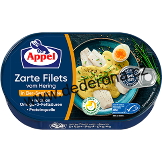 Appel - Sleďové filety v HOŘČICOVÉ-VAJEČNÉ omáčce 200g - Německo!