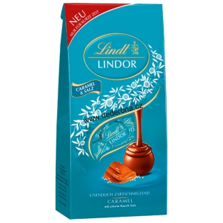 Lindt LINDOR - Čokoládové KULIČKY SLANÝ KARAMEL 137g - Německo!