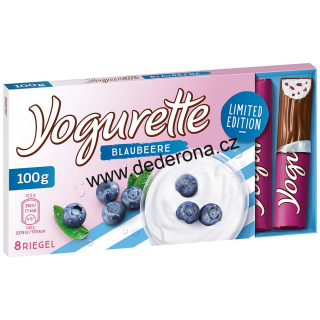 Yogurette - Čokoládky s jogurtem BORŮVKA 100g - Německo!
