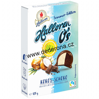 Halloren O's - Čokoládové kuličky KOKOS/ČOKOLÁDA 125g - Německo!
