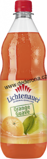 Lichtenauer - Limonáda s přírodní minerální vodou POMERANČ/GUAVE 1L - Německo!