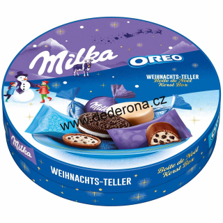 Milka - VÁNOČNÍ TALÍŘ MILKA & OREO 198g - Německo!