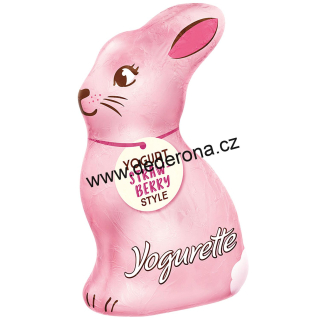 Yogurette - VELIKONOČNÍ ZAJÍČEK BÍLÁ čokoláda JAHODA 75g - Německo!