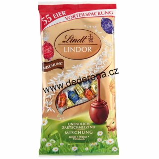 Lindt - LINDOR VELIKONOČNÍ čokoládová vajíčka MIX XXL 254g - Německo!
