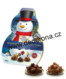 Trumpf - Vánoční čokoládové PRALINKY S ALKOHOLEM SNĚHULÁK 300g - Německo!