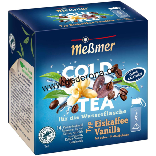 Messmer - LEDOVÝ černý čaj COLD TEA LEDOVÁ KÁVA VANILKA - Německo!